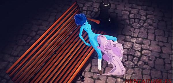  Steven Universe Hentai Yuri 3D - Amatist cunnilingus Lapislazuli and she squirt - Anime Manga Porn Lesbian Cartoon Sex